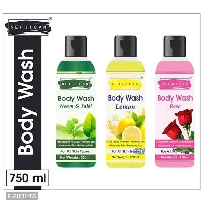 Neem,Lemon,Rose Flavor Glowing Skin  Freshing Lovely Body Shower Gel