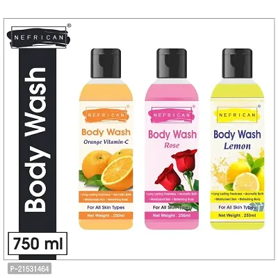 Orange,Lemon,Rose Flavor Glowing Skin  Freshing Lovely Body Shower Gel