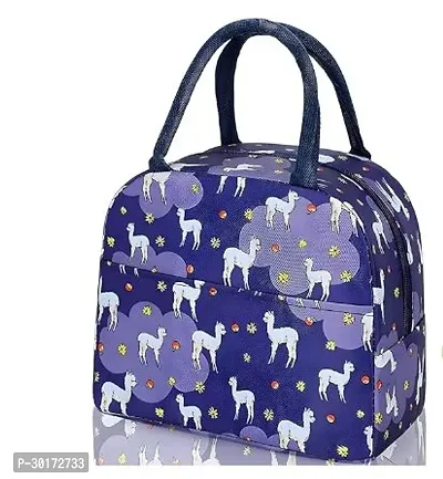 FASHIONSLIQUE Canvas Cloth Printed Insulated Travel Lunch/Tiffin/Storage Bag for Office, College  School-thumb0