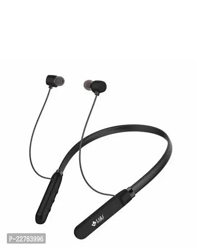 Stylish Black On-ear  Over-ear Bluetooth Wireless Neckband