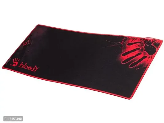 Electro Wolf Large Size Extended Gaming Mouse Pad   Stitched Embroidery Edges   Non-Slip Rubber Base   for Computer Laptop   Keyboard Mouse Pad for Office  Home  900 x 400 x 3 MM  - Bloody Red-thumb4