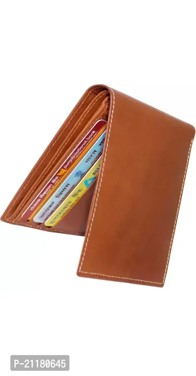 Ligh Brown Original Leather Wallet 2 Two Folder-thumb2