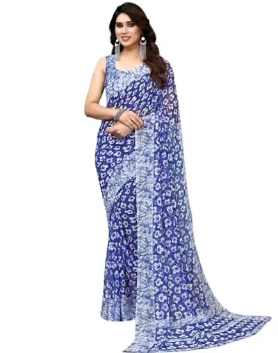 Hot Selling Chiffon Saree with Blouse piece