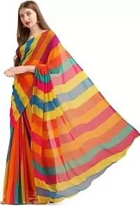 R4milA Printed Leheria Chiffon Saree (Multicolor)-thumb3