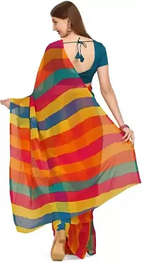 R4milA Printed Leheria Chiffon Saree (Multicolor)-thumb1