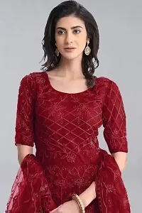 Embroidered Net Semi Stitched Anarkali Gown-thumb2
