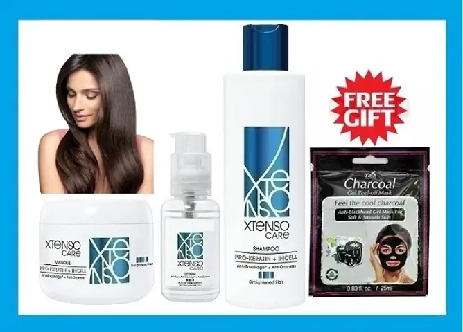 PROFESSIONAL HAIR SHAMPOO WITH HAIR SERUM WITH HAIR MASQUE WITH CHARCOAL POUCH