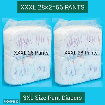 Premium Baby Diaper Pants 3XL 28*2=56 Pieces Pack (Extra Extra Extra Large Size) Combo Saver Pack 3XL Size-thumb0