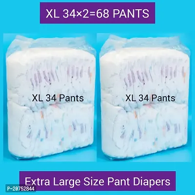 Premium Baby Diaper Pants XL 34*2=68 Pieces Pack (Extra Large Size) Combo Saver Pack-thumb0