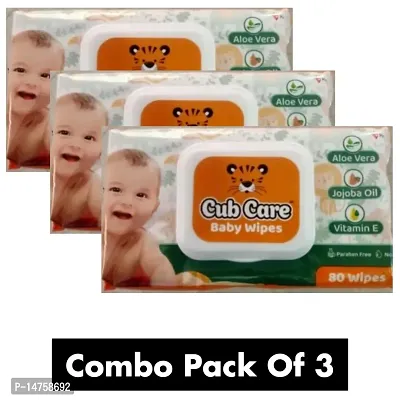 Cubcare wet wipes baby wet tissues pack of 3