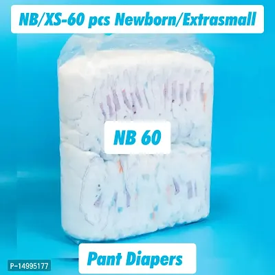 Premium Baby Diaper Pants Newborn 60 Pcs (Nb/Xs 60)