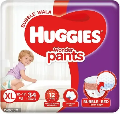 Huggies W, Baby Diaper Pants, 12 - 17 kg, with Bubble Bed Technology for comfort
