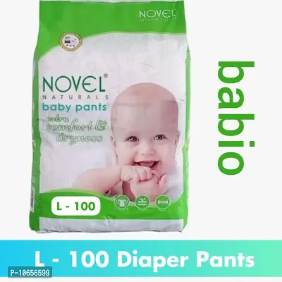 Novel Babio L Baby Pant Diapers L 100 Pcs (Large Size)-thumb0