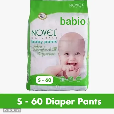 Novel Babio Baby Diaper Pants S - 60 Pieces (Small Size)-thumb0