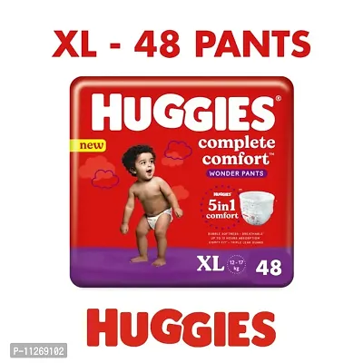 Huggies Wonder Pants XL48, Extra Large, Size Baby Diaper Pants, 12 - 17 kg, with Bubble Bed Technology for comfort-thumb0