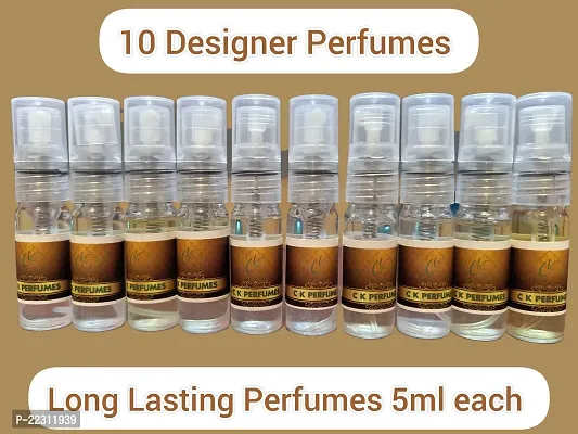 Designer perfumes set of 10 long lasting perfumes for men and women (5ml*10pcs)