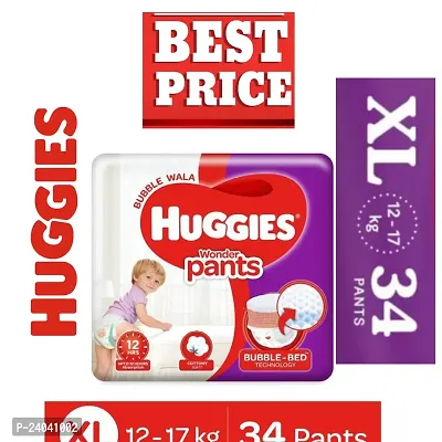 Huggies baby diaper pants xl34 extra large size-thumb0