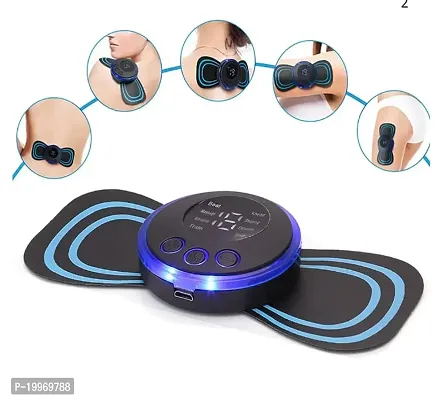 Portable Rechargeable Full Body Massager for Pain Relief, butterfly mini massager, ems massager, neck massager for cervical pain, mini massager, For Shoulder,Arms,Legs(BLUE MINI MASSAGER)-thumb0