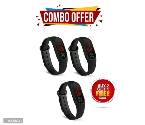 Digital Watch Combo BUY 2 GET 1 FREE - Most Selling Latest Trending Men and Women watches Best Quality smart Watch Classy Digital Watch Wrist Watch Sports Watch LED Band for Kids, Boys and Girls
