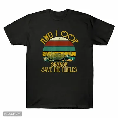 LAMS and I OOP Save The Turtles Sksksk Funny Saying Gift Vintage Men's T-Shirt Cotton Black331