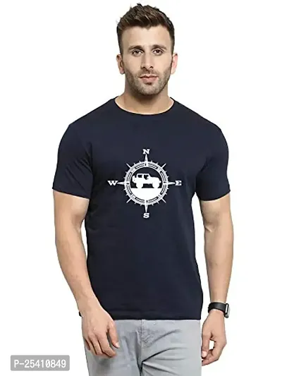 LAMS Graphic Printed Tshirt for Men | Half Sleeves Tshirt for Women | Round Neck Tshirt | Anime Tshirt | Thar Jeep Compass |100% Cotton Biowash T-Shirt 180GSM for Men Black