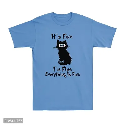 LAMS It's Fine I'm Fine Everything is Fine Funny Black Cat Lover Gift Novelty T-Shirt Carolina961