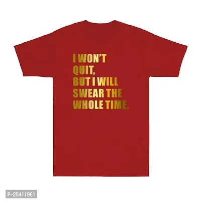 LAMS I Won't Quit, But I Will Swear The Whole Time Funny Workout Saying Men's T-Shirt Red953