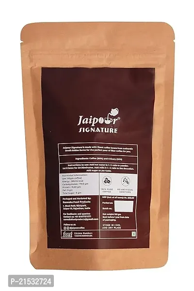 JAIPOUR COFFEE Signature South Indian Filter Coﬀee Powder | Authentic South Indian Taste | Pleasant Taste | Strong coffee | 100gm