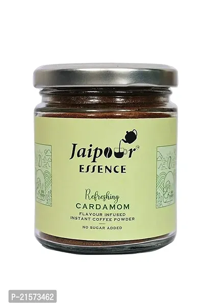 JAIPOUR ESSENCE Refreshing Cardamom Instant Coffee Powder | Perfect Spiced Coffee | Sugar free | Calories Free | Great Taste | Refreshing Aroma of Coffee | Instant coffee | 60gm