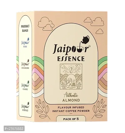 Jaipour Essence Flavour Infused Instant Coffee Powder Sachet Pack Of 5 (Almond)