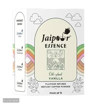 Jaipour Essence Flavour Infused Instant Coffee Powder Sachet Pack Of 5 (Vanilla)