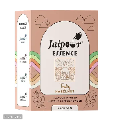 Jaipour Essence Flavour Infused Instant Coffee Powder Sachet Pack Of 5 (Hazelnut)