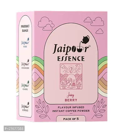 Jaipour Essence Flavour Infused Instant Coffee Powder Sachet Pack Of 5 (Berry)