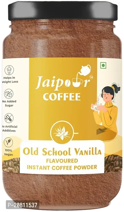 Jaipour Essence Old-School Vanilla Flavoured Instant Coffee Powder | NO Added Sugar | NO Artificial Additivess | 100% Vegan | 60gm