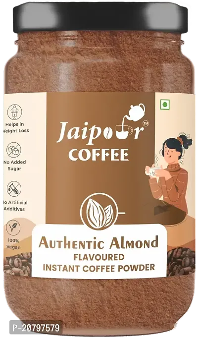 Jaipour Essence Authentic Almond Flavoured Instant Coffee Powder | NO Added Sugar | No Artificial Additives | 60gm-thumb0