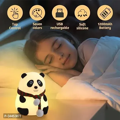 Night Lamp, Night Lamp for Kids, Silicone Cute Little Panda Table Lamp, Birthday Gift for Girls/Boys, Colour Changing with USB Rechargeable Night Light(PandaLamp)-thumb5