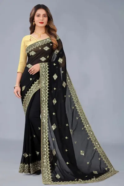 Stylish Art Silk Saree with Blouse Piece For Women