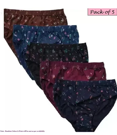 women hipster flower panty pack of 5