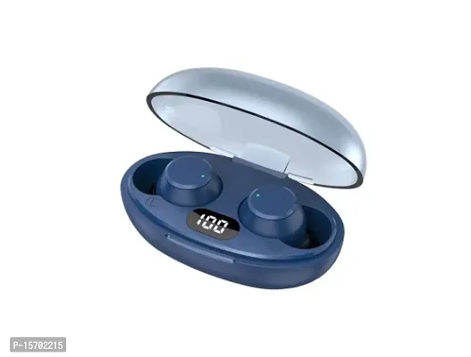 Mrs Simin True T28 Wireless Earbuds with 40+ Hours Playtime (Blue)