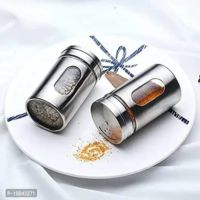 Stainless Steel Salt and Pepper Shaker- Pack Of 2-100 ml-thumb0