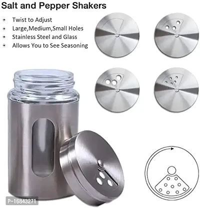 Stainless Steel Salt and Pepper Shaker- Pack Of 2-100 ml-thumb4