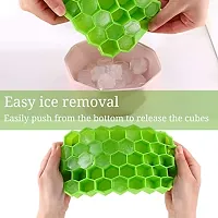 Honeycomb Silicone Ice Cube Tray-32 Compartments (Random Color)-thumb1
