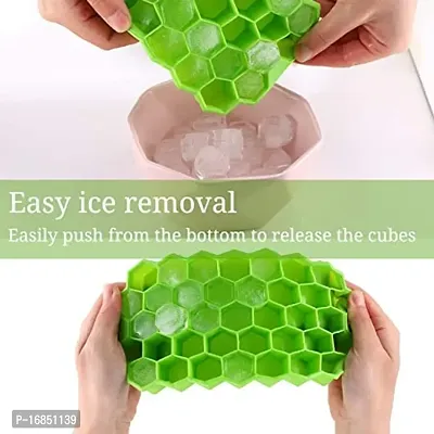 Honeycomb Silicone Ice Cube Tray-32 Compartments (Random Color)-thumb2