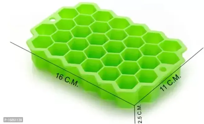 Honeycomb Silicone Ice Cube Tray-32 Compartments (Random Color)-thumb4