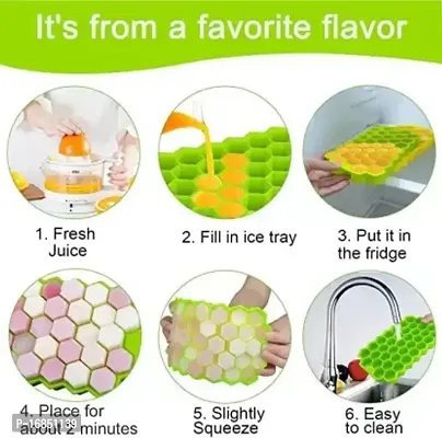 Honeycomb Silicone Ice Cube Tray-32 Compartments (Random Color)-thumb5