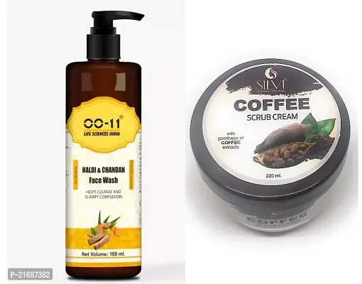 OO-11 Haldi  Chandan Face Wash  Silvi  Coffee Scrub Cream