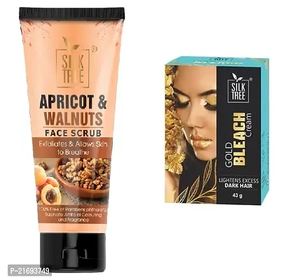 Silk Tree Gold Bleach Cream  Silk Tree Apricot  Walnuts Face Scrub