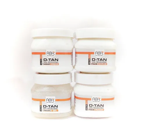 ABH Professional D-TAN Pro Facial Kit JUMBO Cream+Face Pack + Gel+Pack D-TAN Facial Set For Men  Women
