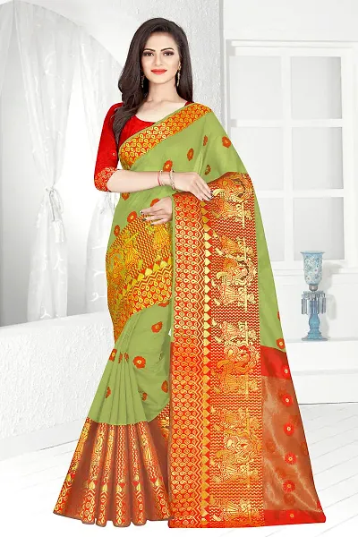 Elegant Jacquard Women Saree with Blouse piece