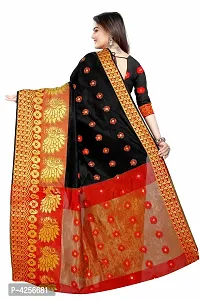 Fancy Cotton Blend Saree With Blouse Piece For Women-thumb4